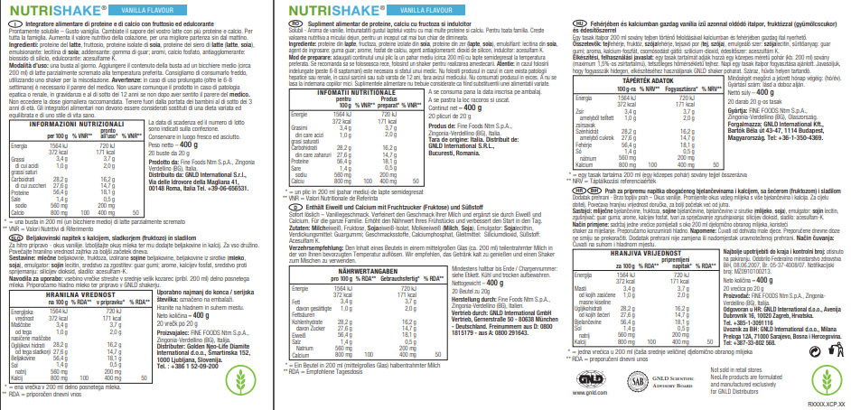 NUTRISHAKE - VANIGLIA