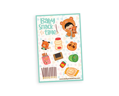 Baby Snack Time Board Book- Mandarin Chinese (BOARDBOOK + STICKER)