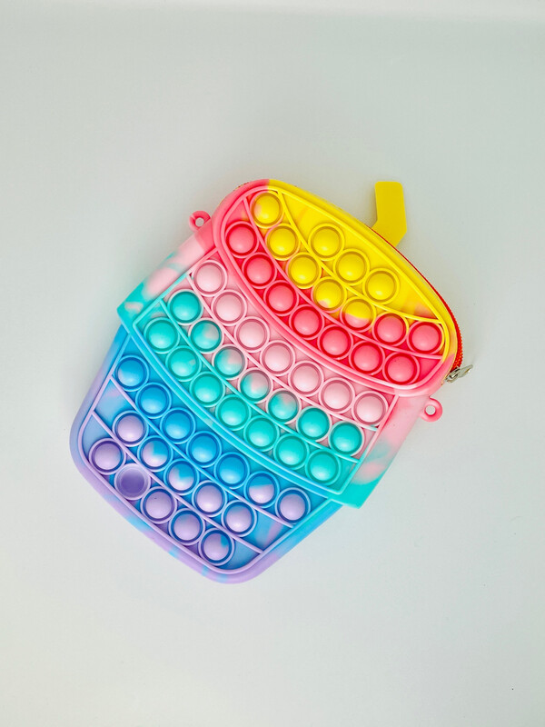 Banana Milk Shaped Pop It Fidget Toy Bag