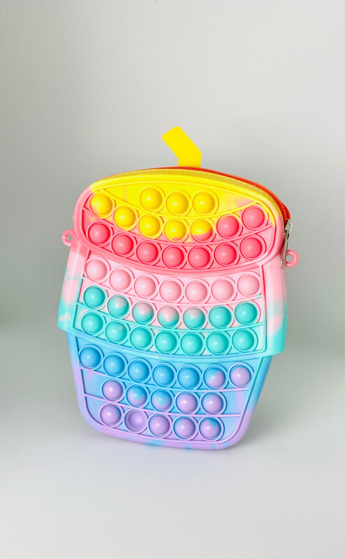 Banana Milk Shaped Pop It Fidget Toy Bag