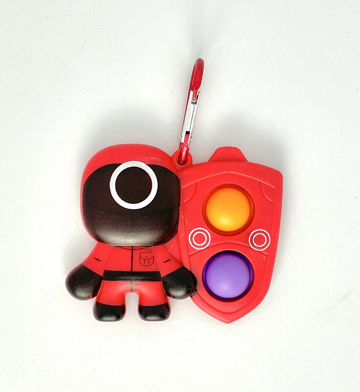 Squid Game Pop It Fidget Toy Keychain