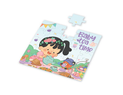 Baby Tea Time Puzzle Bundle- Mandarin Chinese (BOARDBOOK + PUZZLE SET)