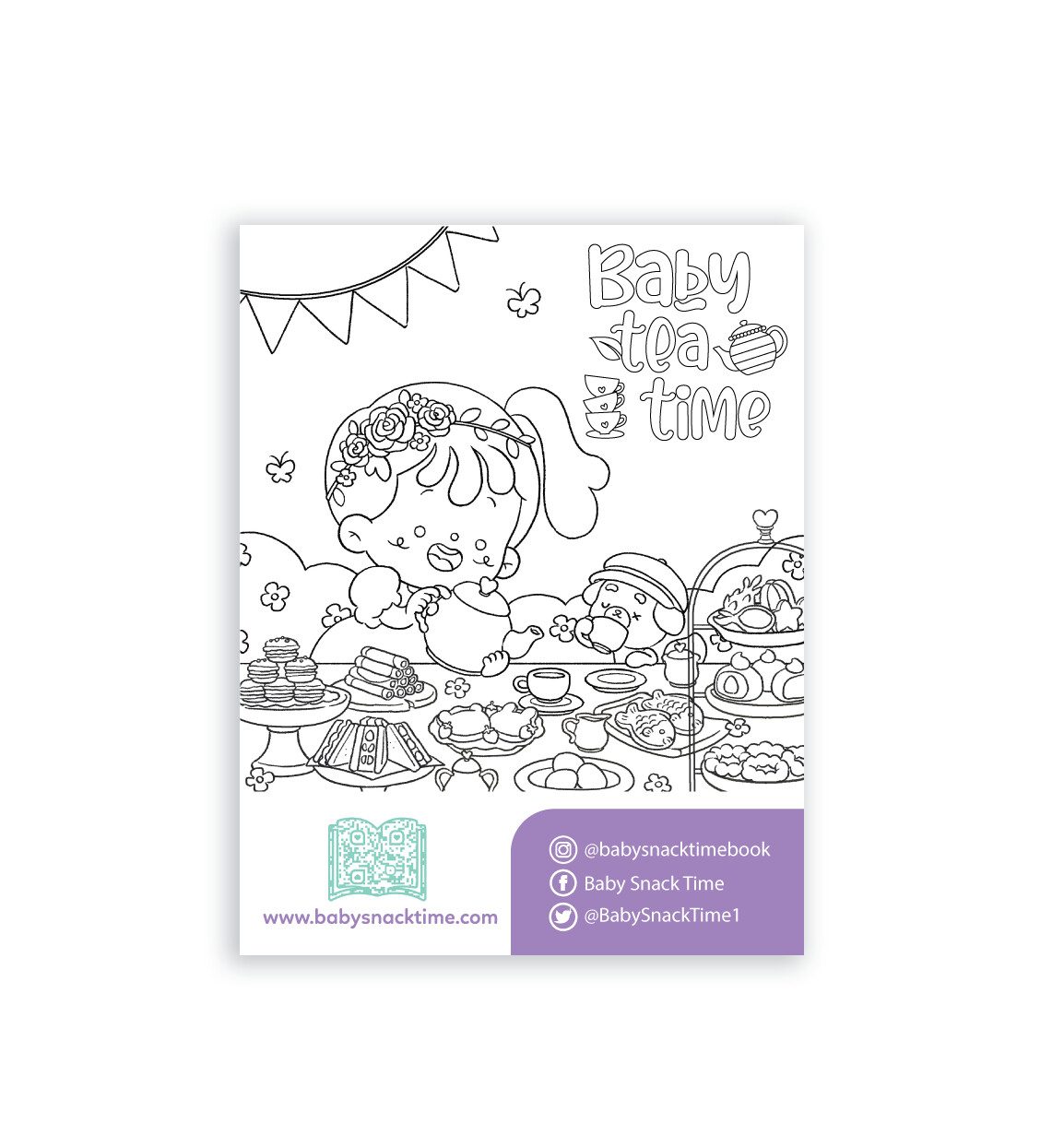 Baby Tea Time Coloring Sheet (Free Digital Download)