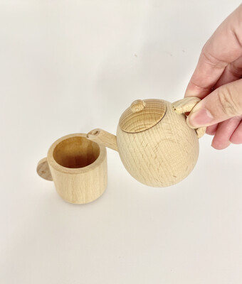 Toddler 2pc Mini Tea Wooden Play Set