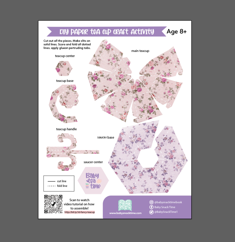Baby Tea Time DIY Tea Cup Craft Activity (Free Digital Download)