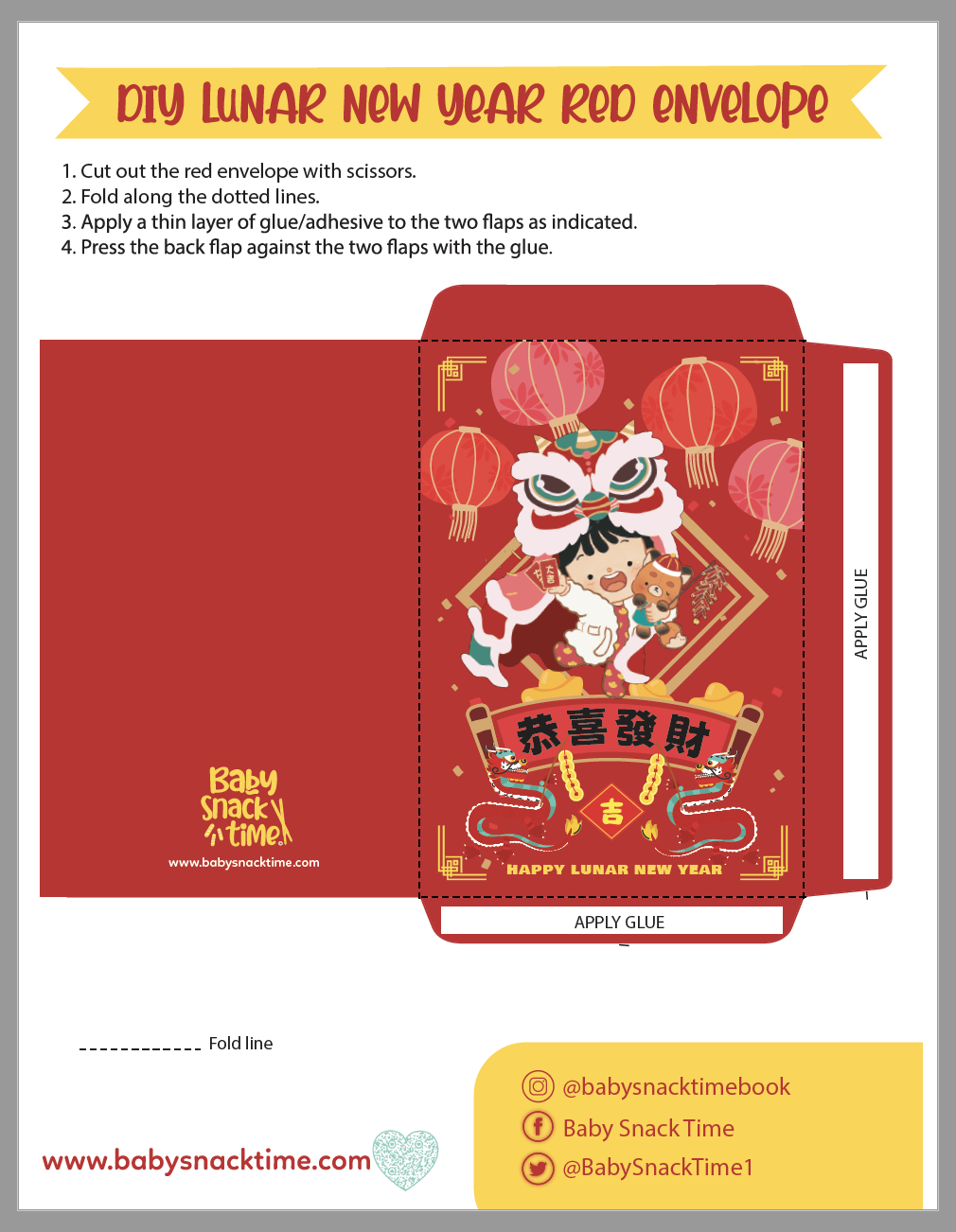 Baby Juju Lunar New Year DIY Red Envelope (Free Digital Download)