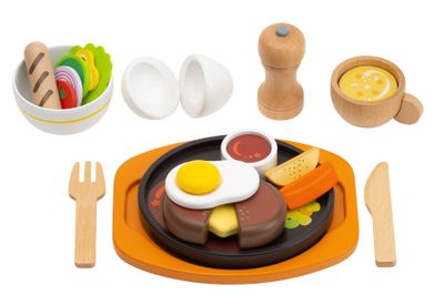 Sizzling Steak Plate Wooden Playset