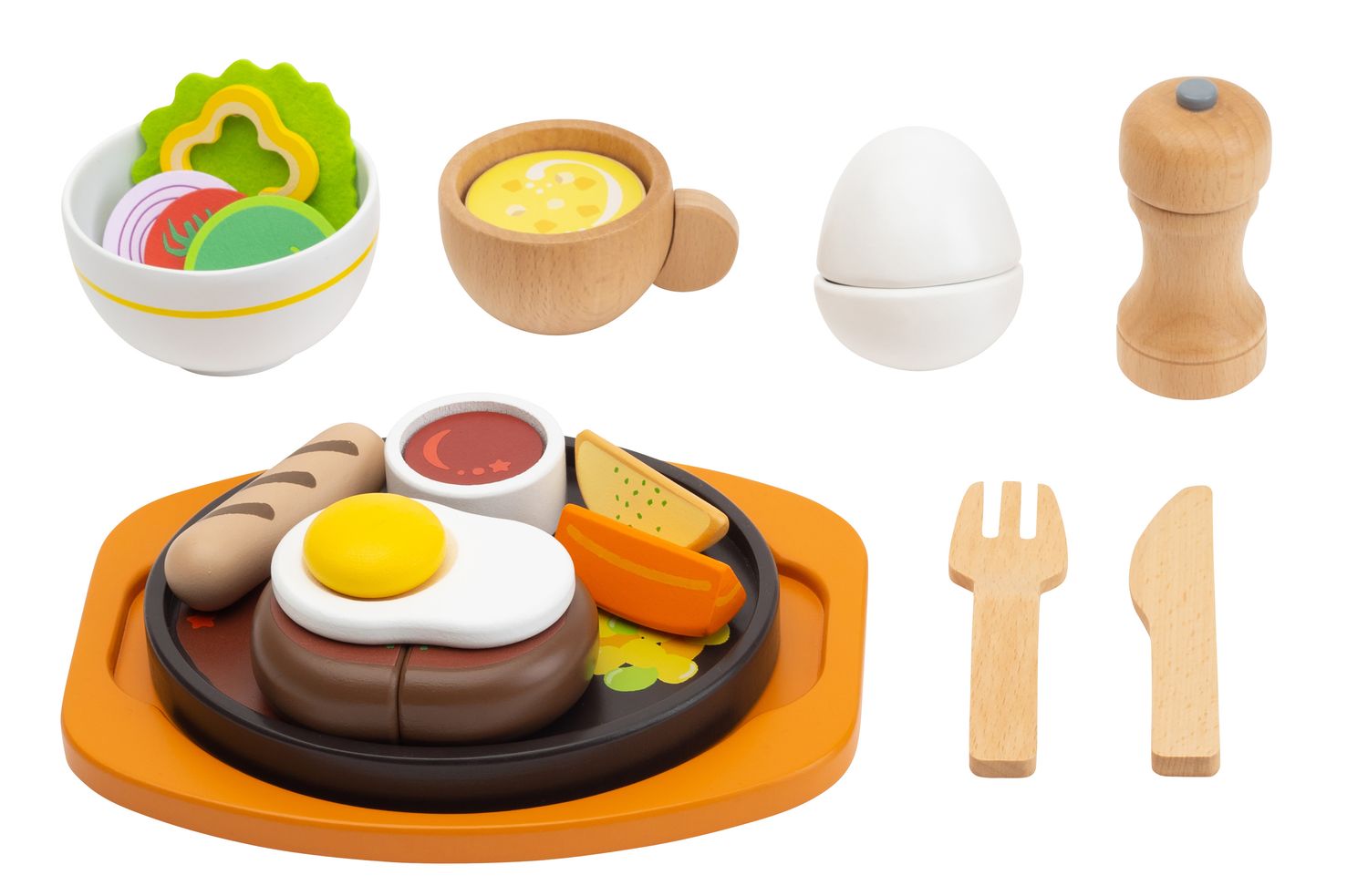 Sizzling Steak Plate Wooden Playset