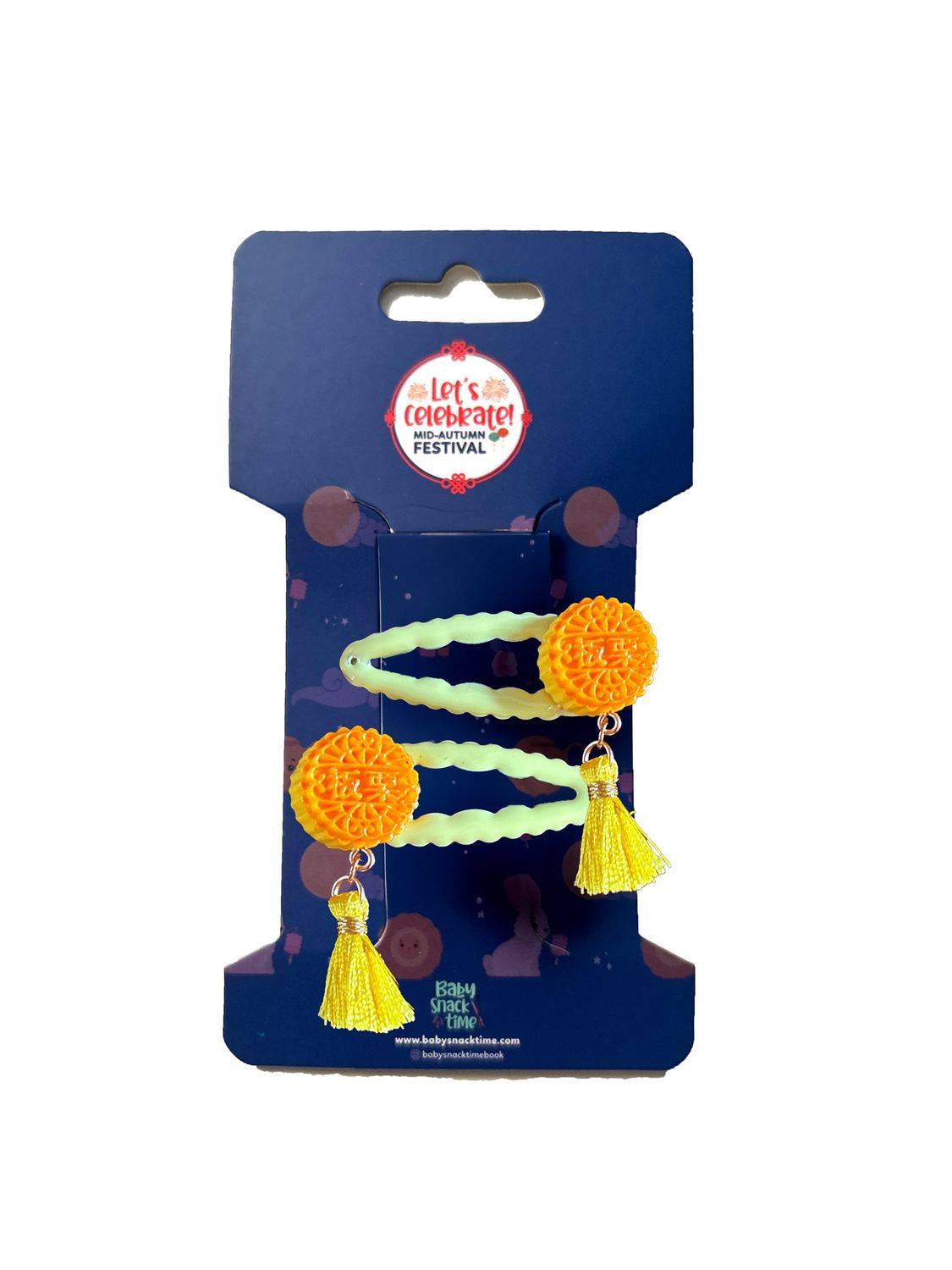 Mooncake Snap Clips with Tassels (Pair)