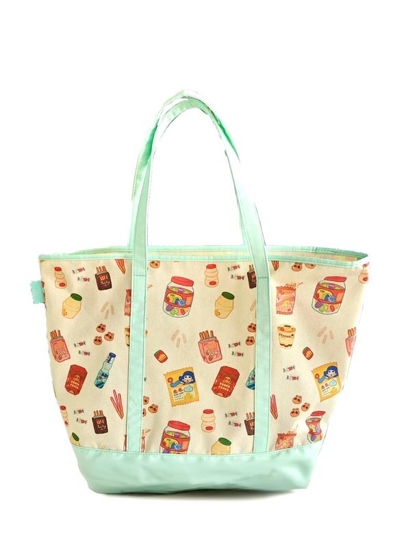 Snack Time Canvas Tote Bag