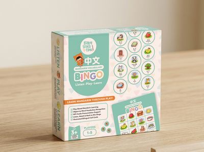 Early Bird Presale: Mandarin Vocabulary Bingo Game + Free Bonus Dry Erase Coloring &amp; Writing Workbook