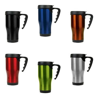 Laserable Stainless Steel Travel Mug with Handle