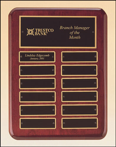 PIANO FINISH ROSEWOOD PERPETUAL PLAQUE