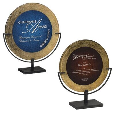 Round Acrylic Art Plaque with Iron Stand
