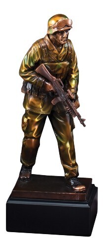 Military Electroplated Resin Sculpture
