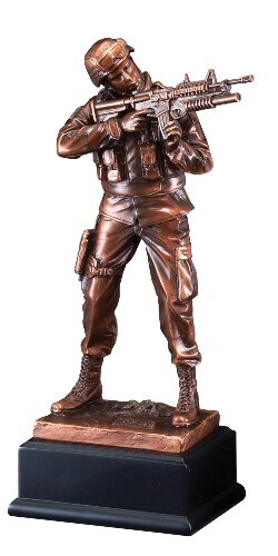 Army Electroplated Resin Sculpture