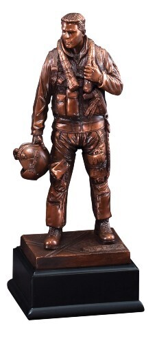Air Force Electroplated Resin Sculpture