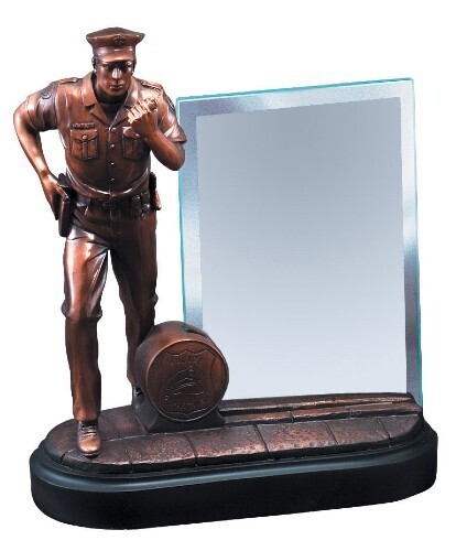 Policeman with glass