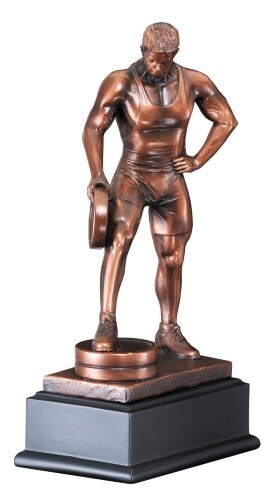 Man with barbell in hand