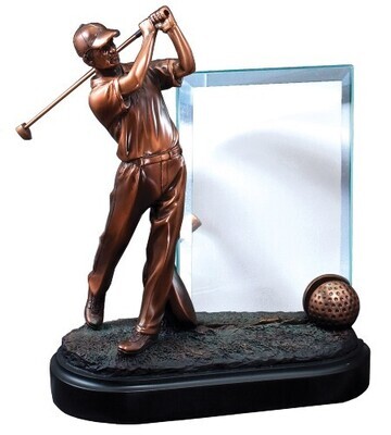 Golfer with glass