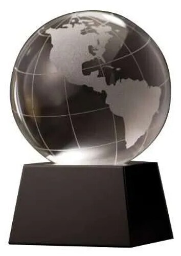Crystal Globe with Black Base