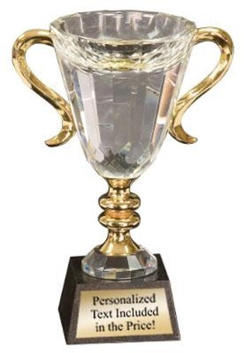 Crystal Cup with Gold on Black Base