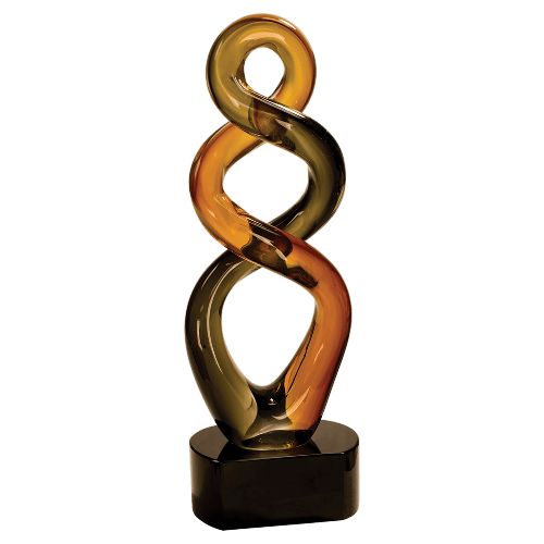Brown Twist Art Glass, Size: Small