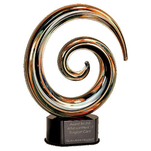 9 1/4" Swirl Art Glass