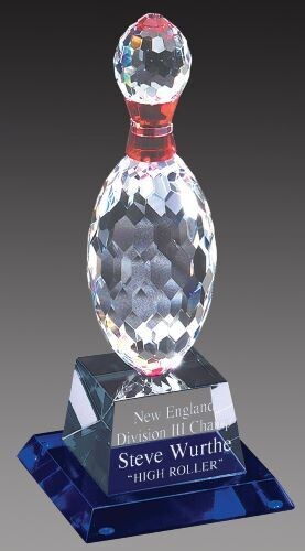 Crystal Bowling Trophy