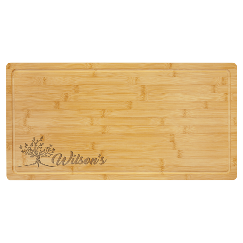 23 3/4" x 12" Bamboo Cutting Board with Drip Ring