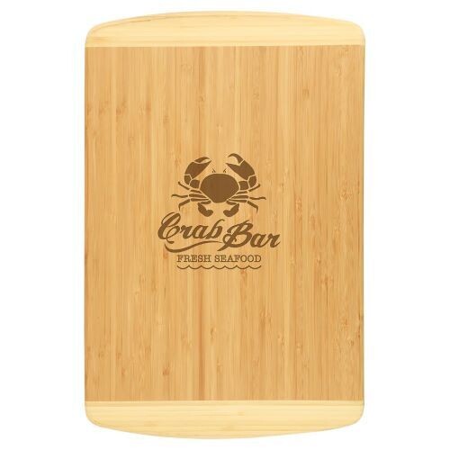 18" x 12" Bamboo Two-Tone Cutting Board