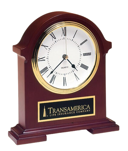 MAHOGANY FINISH NAPOLEON CLOCK