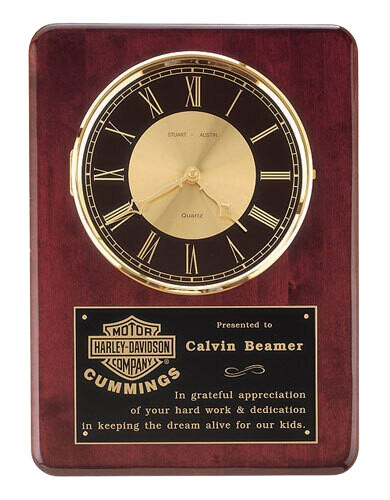 LARGE ROSEWOOD PIANO FINISH CLOCK