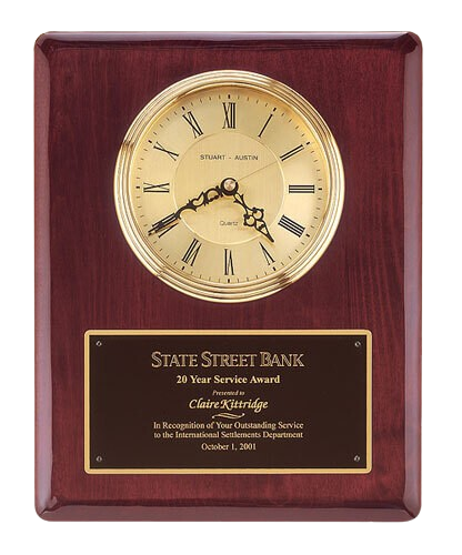 PIANO ROSEWOOD CLOCK PLAQUE