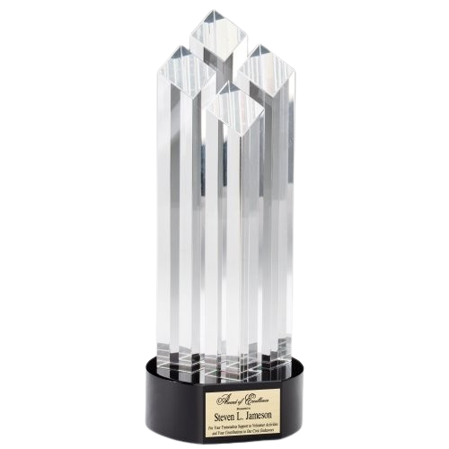 Crystal Towers on Black Base