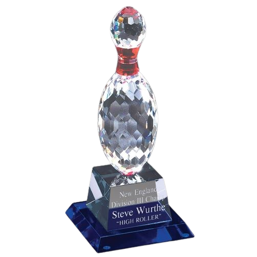 Crystal Bowling Trophy