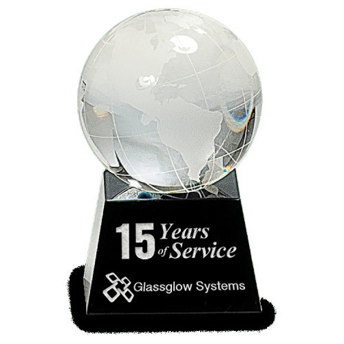 Crystal Globe with Black Base
