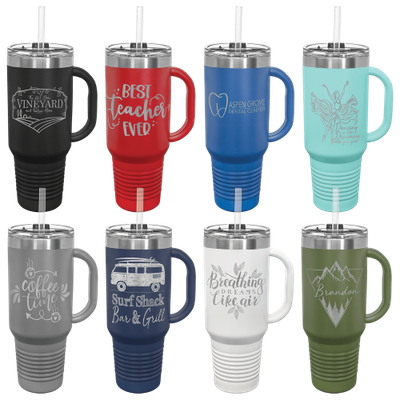 40 oz Polar Camel 40 Travel Mug with Handle, Straw Included 40 oz Polar Camel 40 Travel Mug with Handle, Straw Included