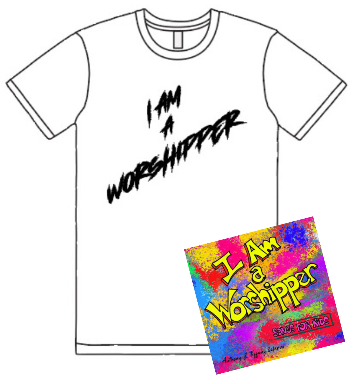 "I Am a Worshipper" T-Shirt and CD Bundle