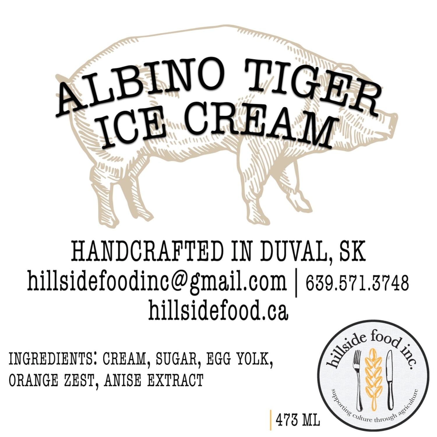 Albino Tiger Ice Cream