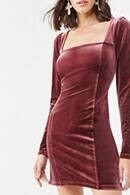 Velvet Dress Long Sleeves