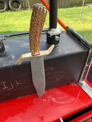 7.5 Inch 1095. Acid Wash Antler Made To Order