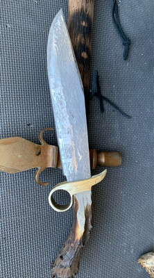 9 Inch Tombstone 1095 Steel Blade Bowie Antler