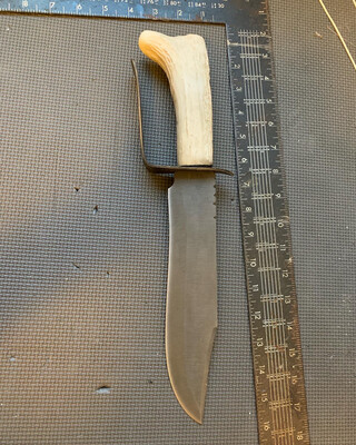9 Inch Acid Wash 1095 Steel Bowie Made To Order