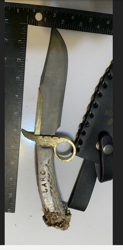 5.5 In Bowie Alamo . 1095 Steel Antler. Made to order.