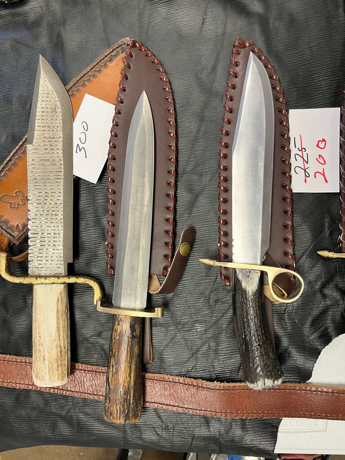 8 Inch 1095 Steel Blade Bowie Elk Handle