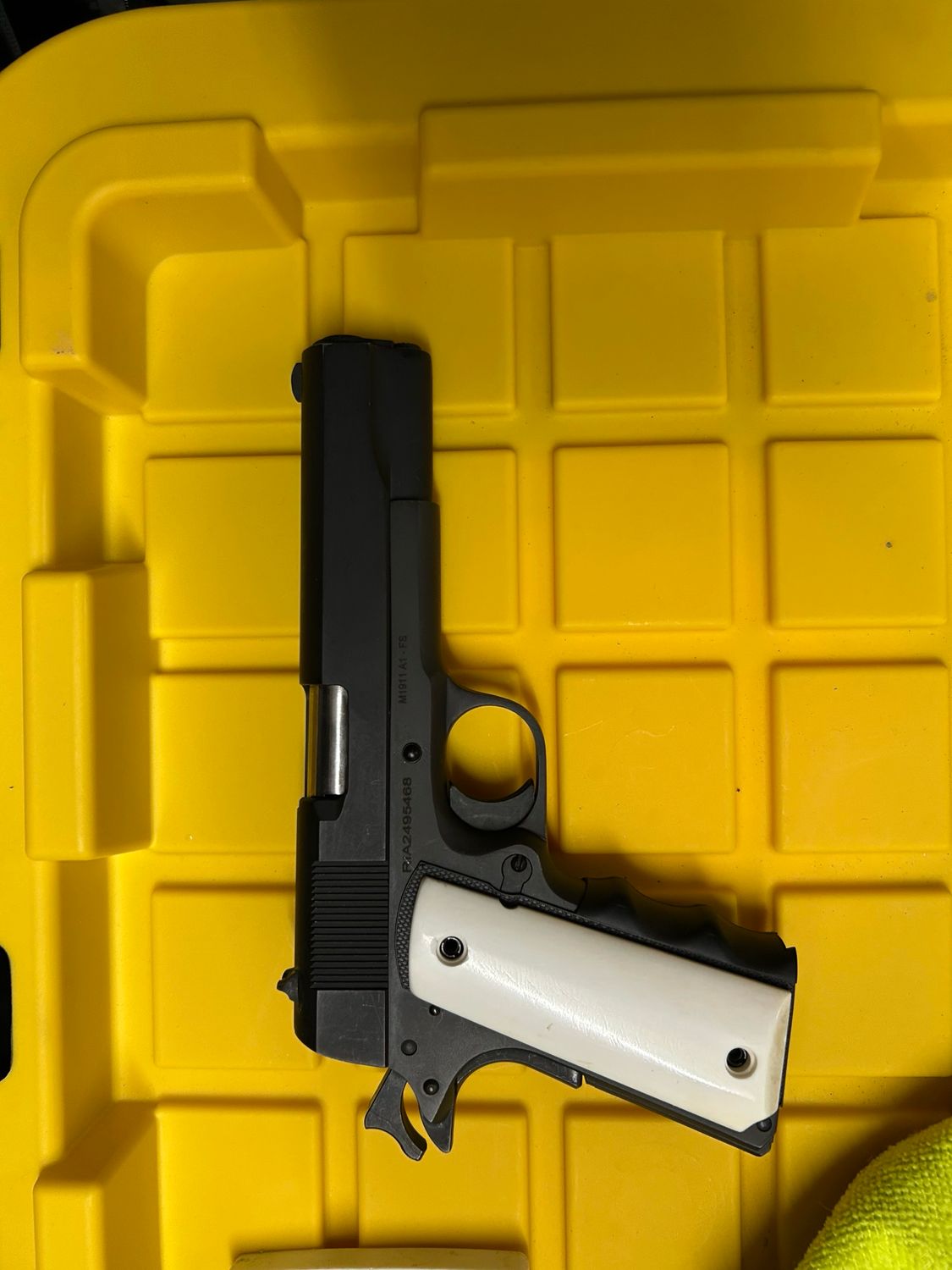 1911 Gun Grip  Custom Bone And Buffalo Horn