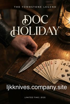 Doc Holiday Bone Handle Made in Oklahoma