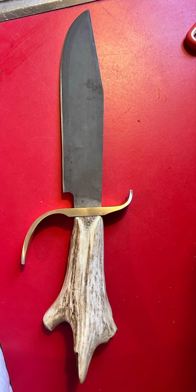 9 Inch Acid Wash 1095 Steel Bowie First Knife In Stock