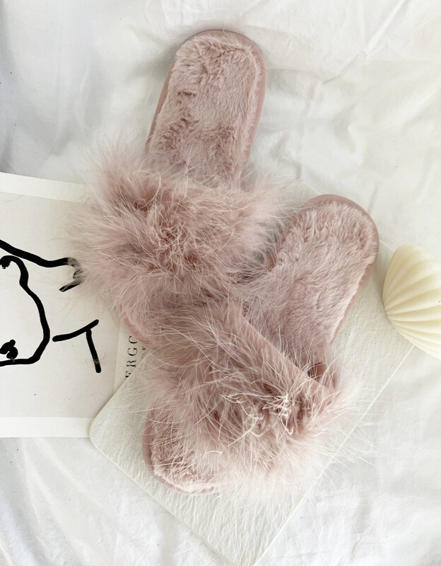 Feather Slippers